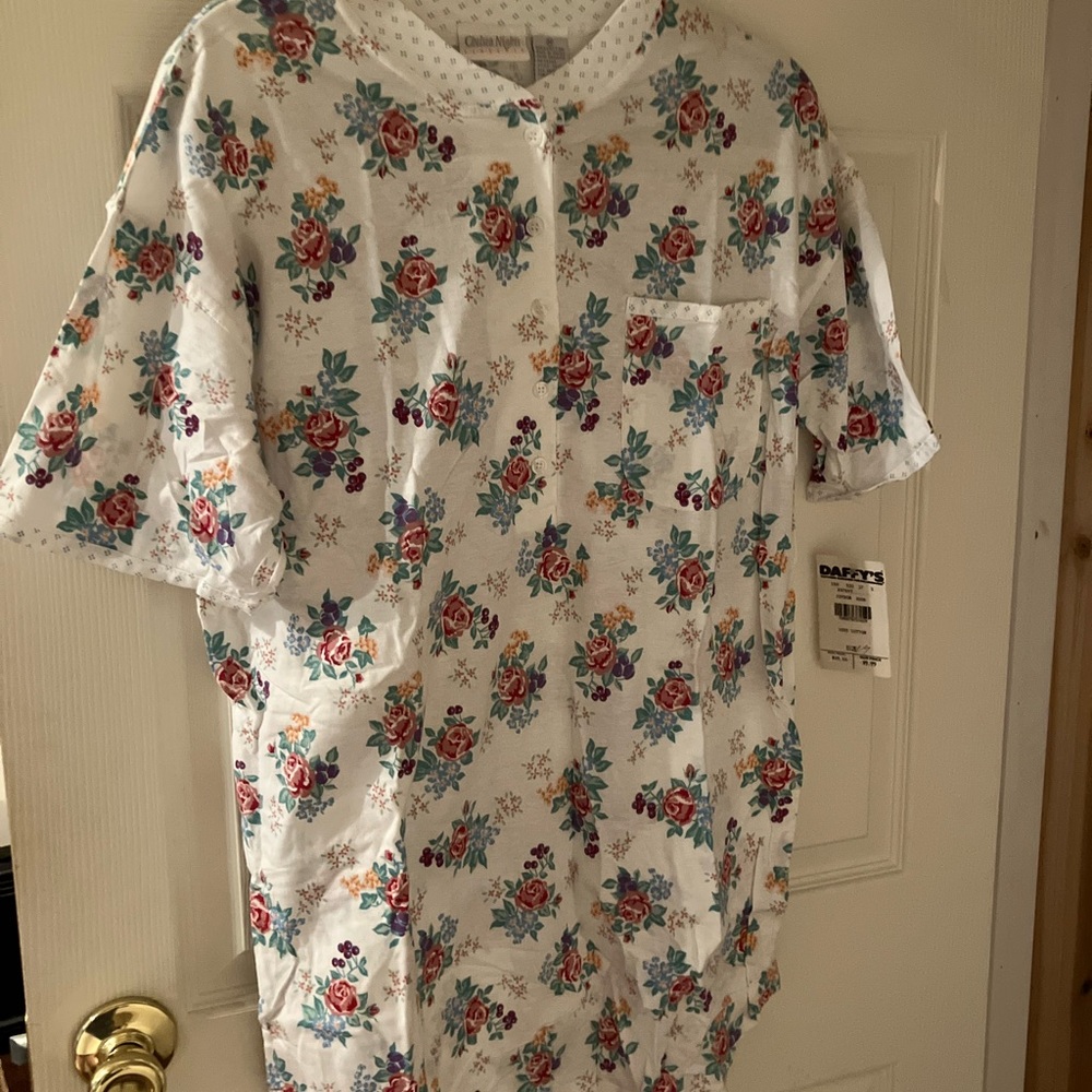 Floral Short Sleeve Nightshirt